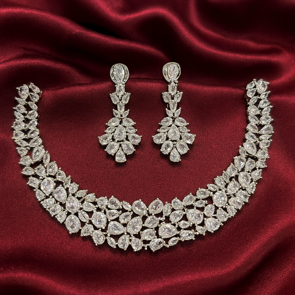 princess cut ad set white